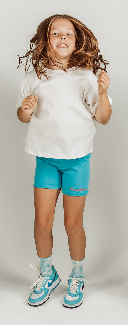Signature French Terry Short in Blue/Pink