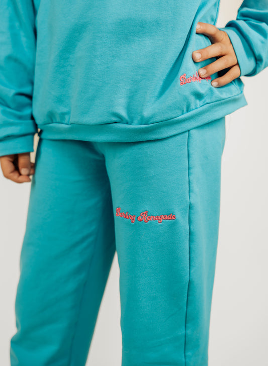 Signature Sweatpants in Blue/Pink