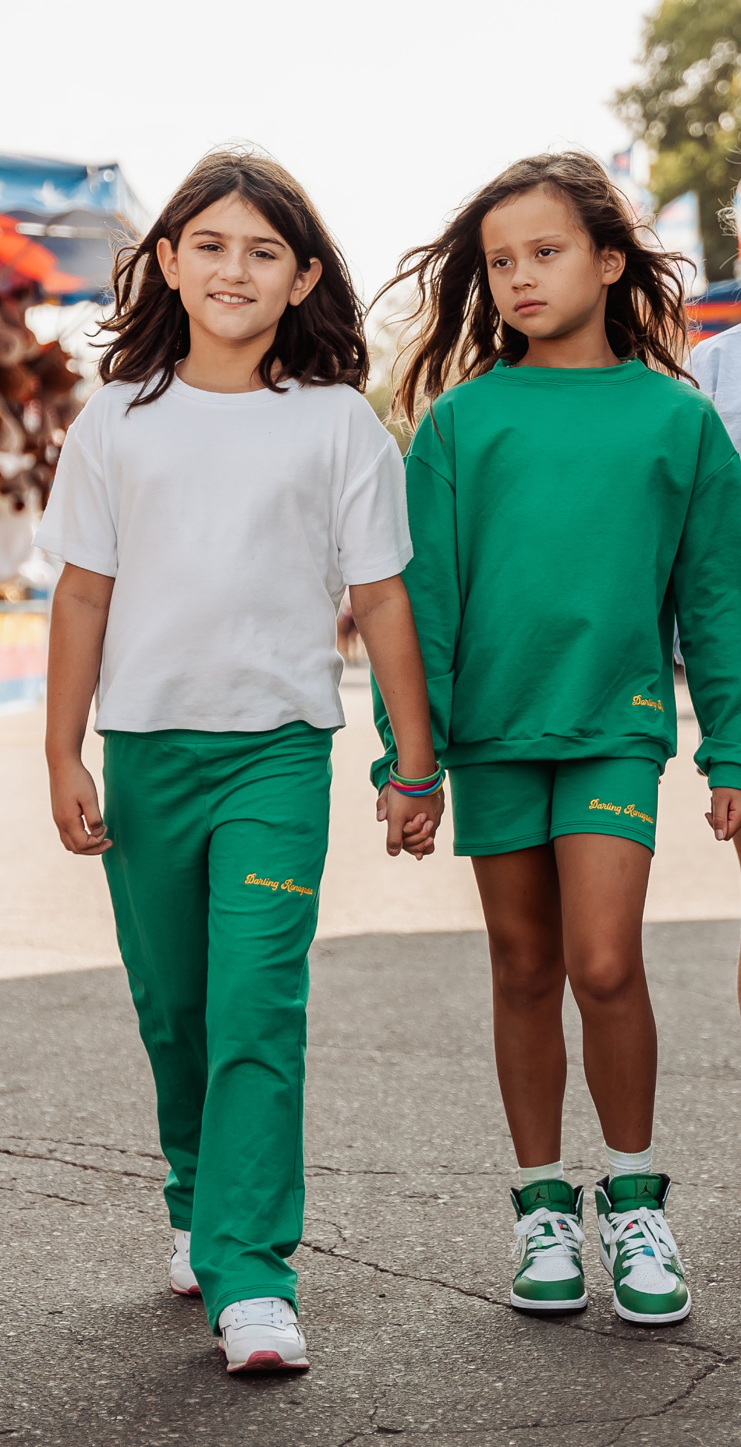 Signature Sweatpants in Green/Yellow