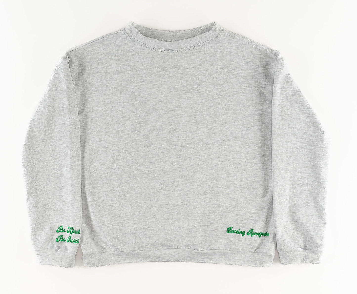 Signature Crewneck Sweatshirt in Gray/Green
