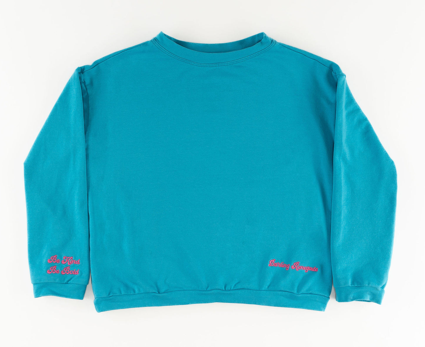 Signature Crewneck Sweatshirt in Blue/Pink