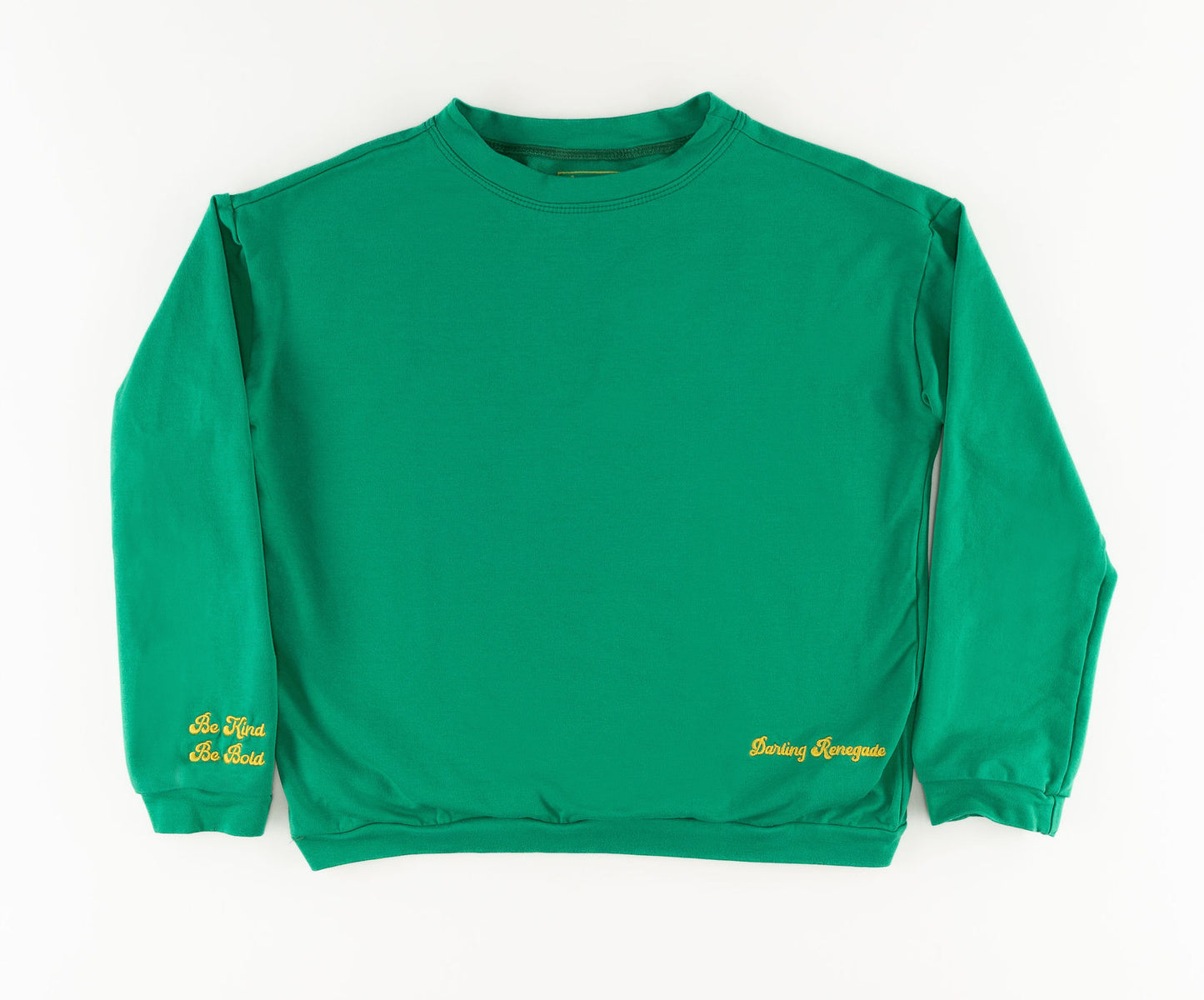 Signature Crewneck Sweatshirt in Green/Yellow