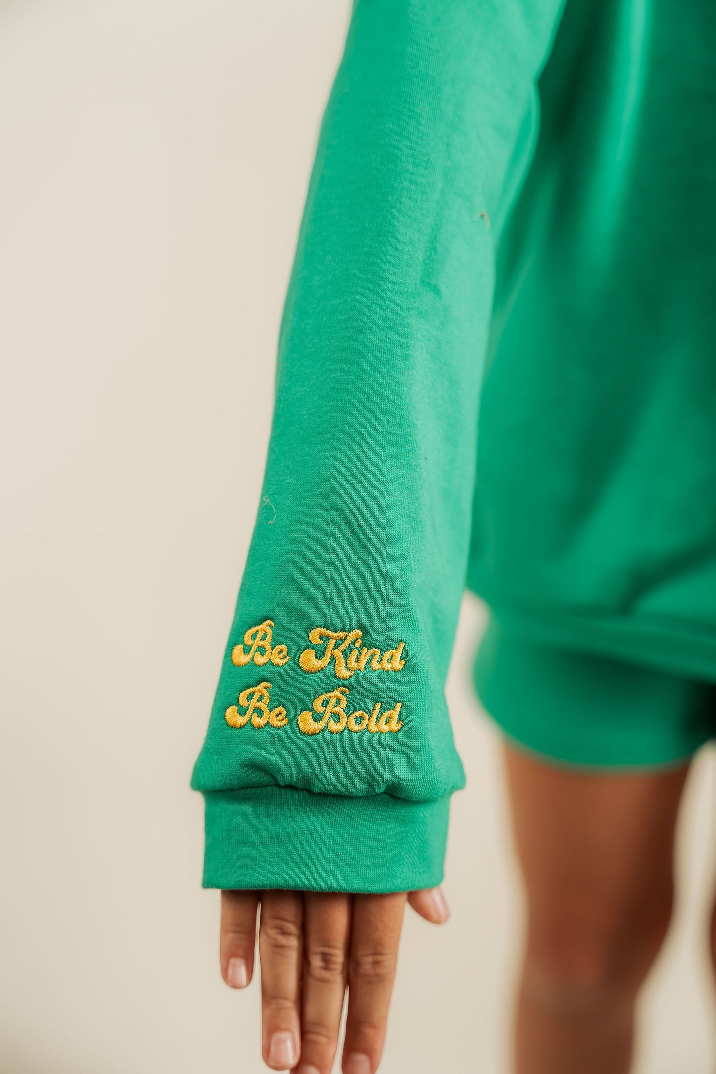 Signature Crewneck Sweatshirt in Green/Yellow